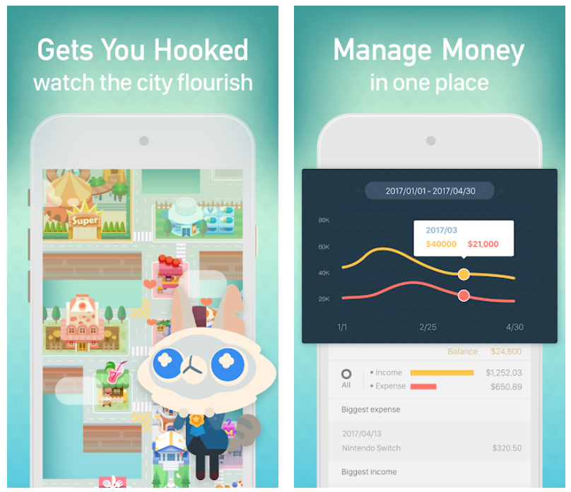 記帳城市是個以遊戲來鼓勵用戶記帳的app 記帳的app 記帳