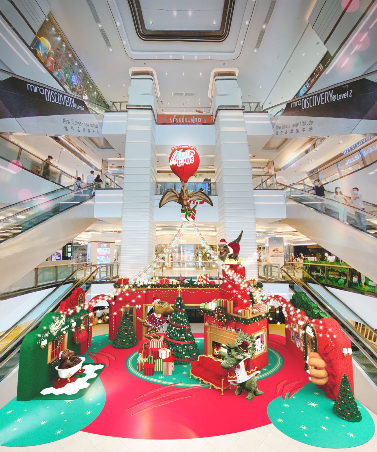聖誕燈飾 聖誕燈飾 香港 香港聖誕燈飾 聖誕好去處 聖誕活動
「戽斗恐龍」首次登陸 Mira Place 