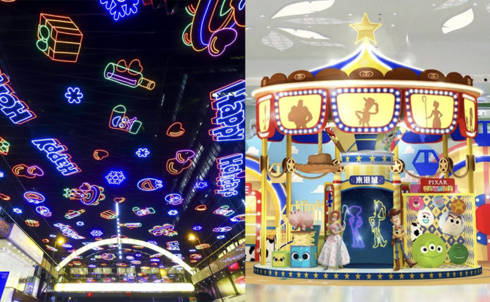 聖誕燈飾 聖誕燈飾 香港 香港聖誕燈飾 聖誕好去處 聖誕活動 上水廣場 Pixar 反斗奇兵 玩轉腦朋友
